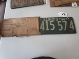 Pair 1947 IL Plates