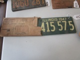 Pair 1947 IL Plates