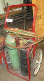 acetylene torch, cart, and tanks