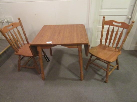 Drop Leaf Table and 2 Chairs