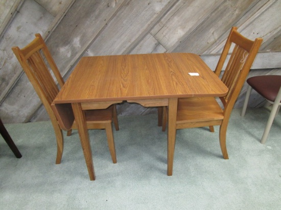 Drop Leaf Table and 2 Chairs