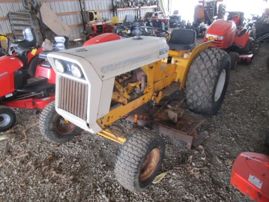 International 185 Lo-Boy with creeper gear and Woods L 59 belly mower