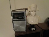 Radio and Statue