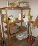 Wood Shelf and Contents