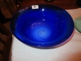 Blue Hand Blown Bowl