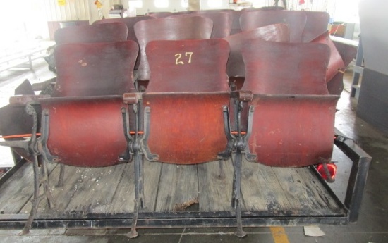 LARGE LOT OF VINTAGE THEATER CHAIRS