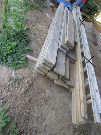 GROUP OF TREATED LUMBER