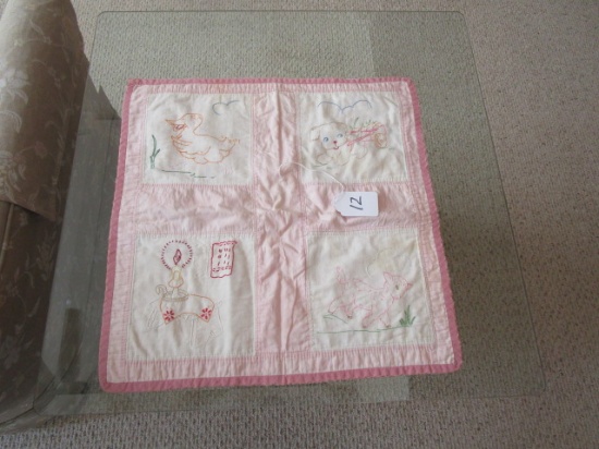 SMALL EMBRODERIED QUILT