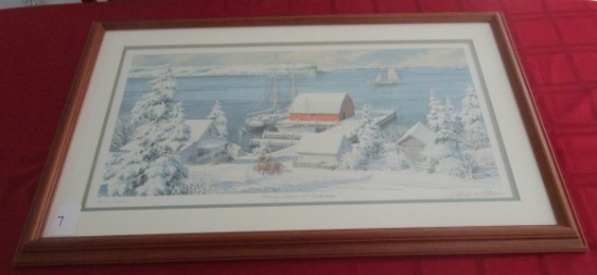 CHARLES L PETERSON PRINT, EARLY SNOW AT EPHRAIM