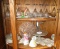 GROUP OF ITEMS, TOP 2 SHELVES OF CHINA CABINET