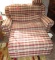 LOVE SEAT / HIDE A BED AND MATCHING OTTOMAN MATCHES LOT # 38