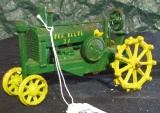 CAST IRON JOHN DEERE TRACTOR, TOY, REPRODUCTION CIRCA 1970'S