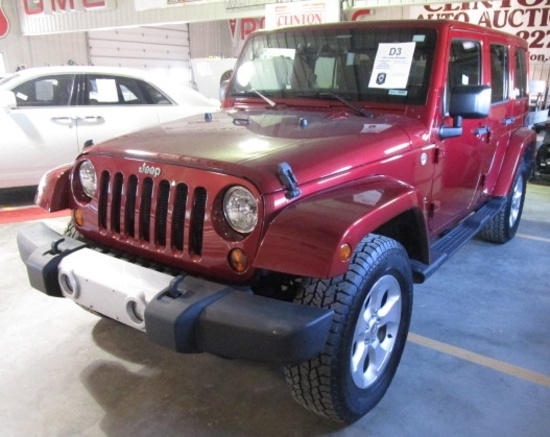 2013 JEEP WRANGLER UNLIMITED 4X4 72,472 MILES IL STATE POLICE DRUG SEIZED VEHICLE