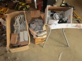 3 BOXES OF ELECTRICAL AND STAND