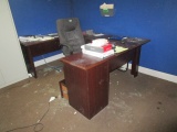 DESK, CHAIR AND CONTENTS
