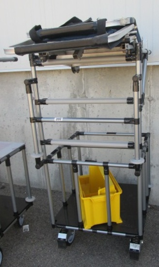 CART WITH CHAIR USED FOR BLOOD DONATIONS