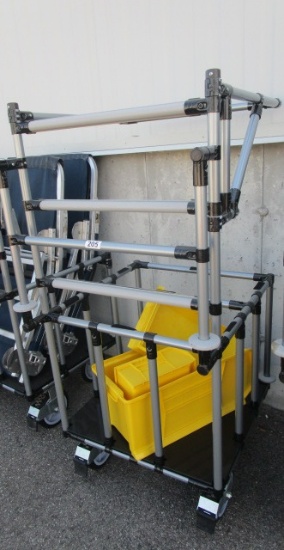 CART WITH YELLOW BINS