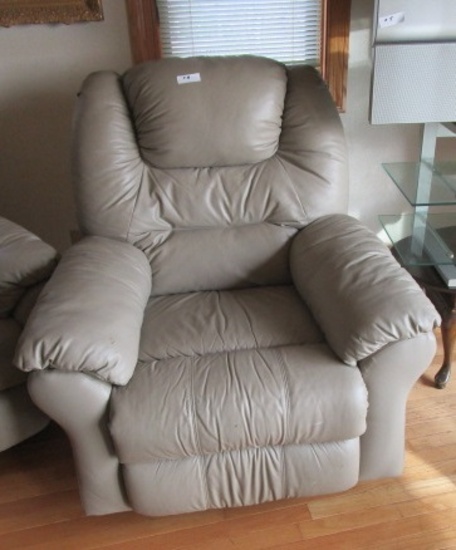 LAZY BOY SWIVEL RECLINER, LEATHER