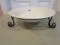 Longaberger pasta bowl and wrought iron stand