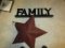 Family sign, metal star