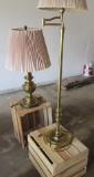 2 lamps and crates