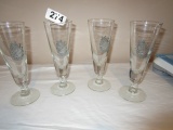 Budweiser Clydesdale collectible beer glasses