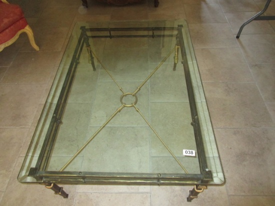 glass top coffee table