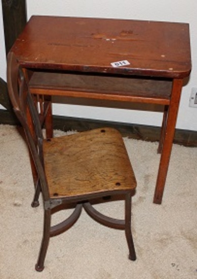 vintage child’s chair & desk