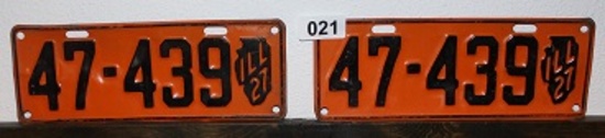 pair 1927 IL license plates