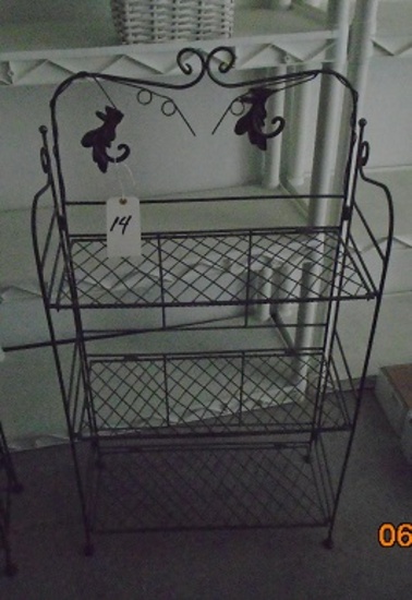 WROUGHT IRON BAKERS RACK