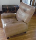 brown leather reclining chair