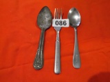 1918 spoon and us coastguard silverware