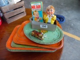 vintage trays and tin items