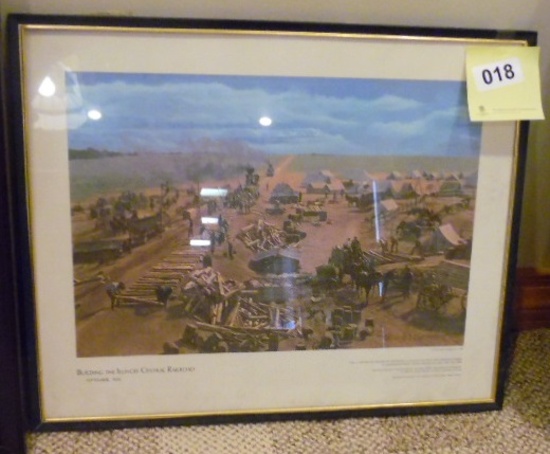 Building Illinois Central Rail Road Framed picture