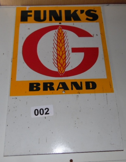 Funk’s Brand fiberboard sign 10”x16”