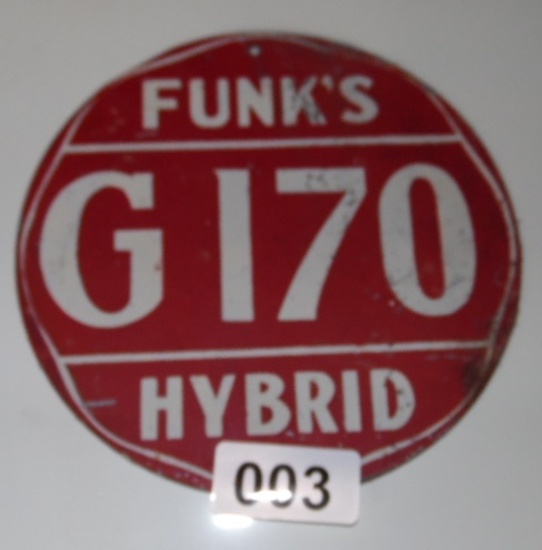 Funk’s G170 round sign 7.5” across
