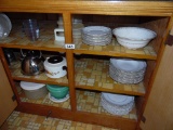 China and dishes in cabinet