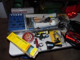 group of items tools, seals, flags and flares