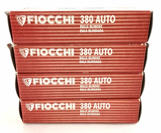 200 Rds. Fiocchi 380 Auto Ammunition