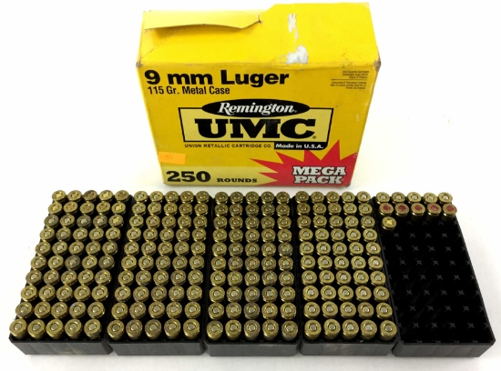 211 Rds. Remington Umc 9mm Luger Ammunition