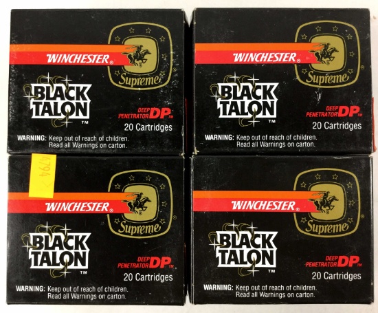 80 Rds. Winchester Black Talon 44 Rem Mag Ammo