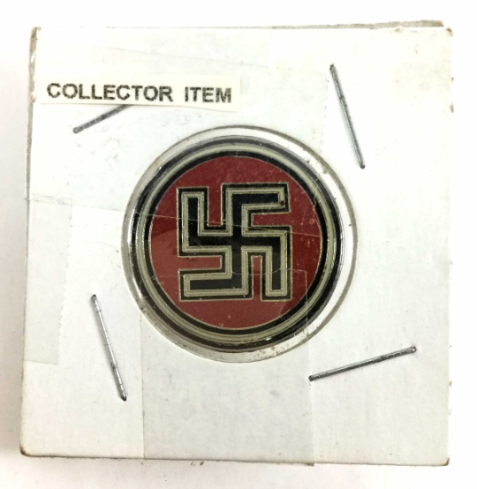 Ww2 German Enamel Swastika Pin