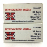 100 Rds. Winchester Western 32 Auto 60 Gr. Ammo