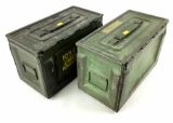 (2) Vintage .50 Cal Ammo Cans