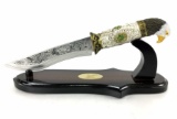 Fixed Blade Eagle Knife W/ Display Stand