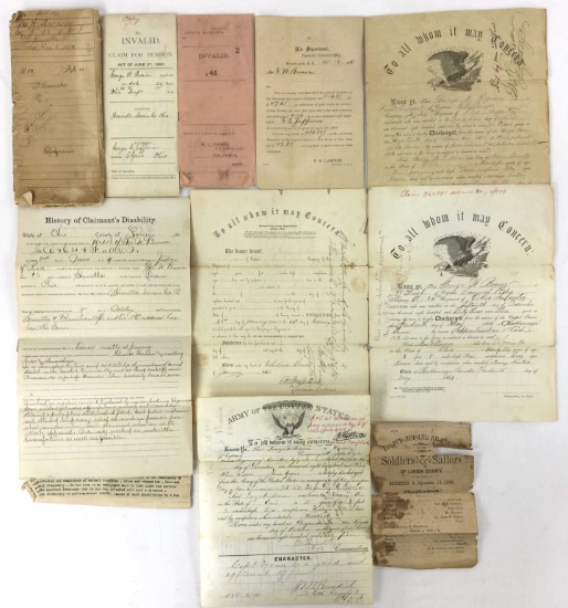 Civil War Era Military Discharge Papers, Furlough