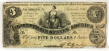 1861 Confederate States Of America Richmond $5