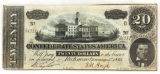 1864 Confederate States Of America Richmond $20