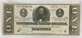 1864 Confederate States Of America Richmond $1