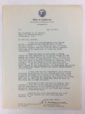 1929 Letter To Henry E. Barbour From Adjutant